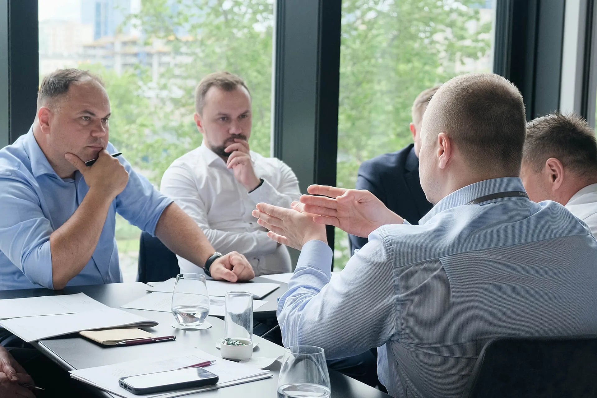 Board members during discussion